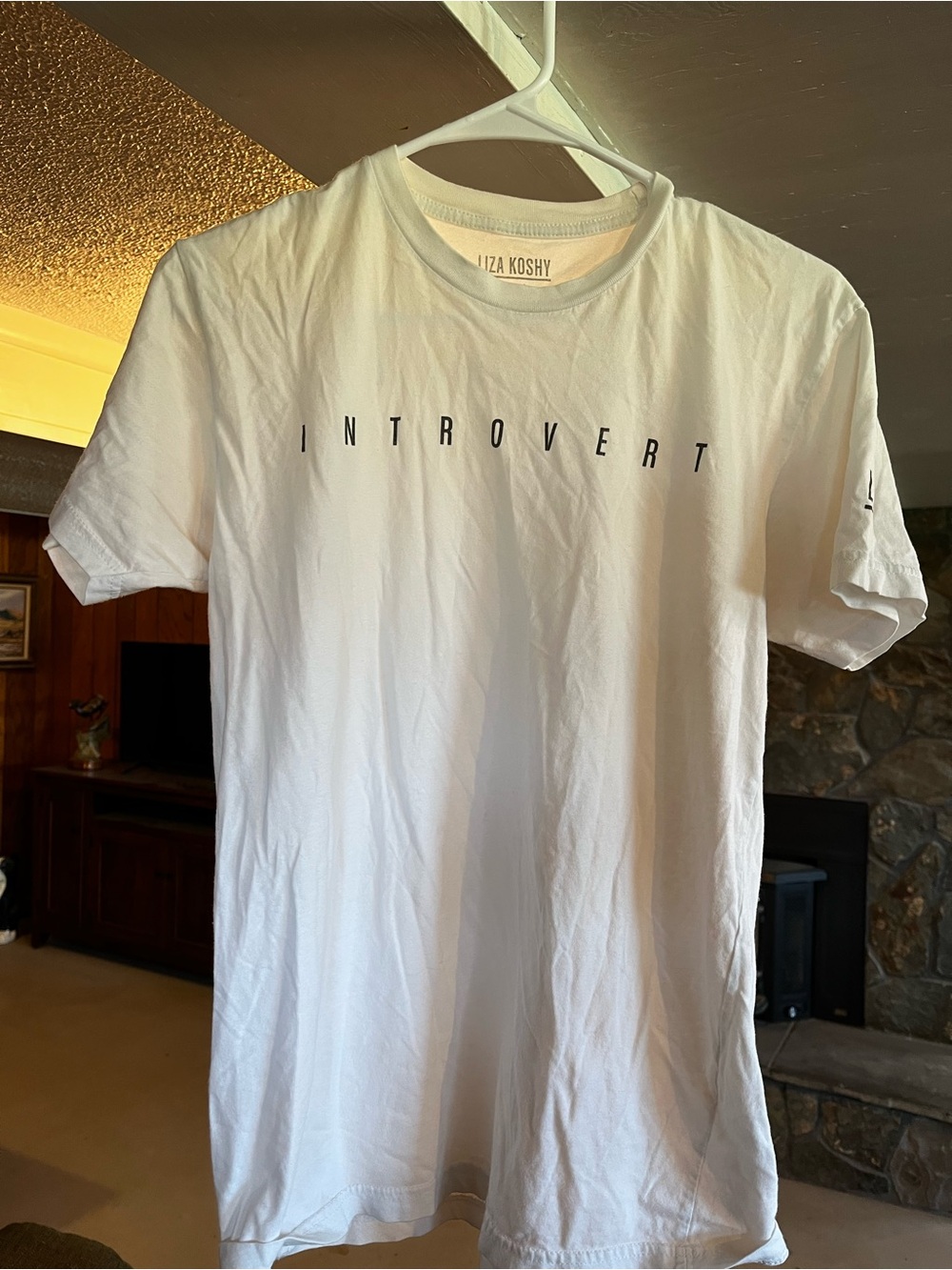 Women's 'Introvert' White Graphic Tee - Short Sleeve